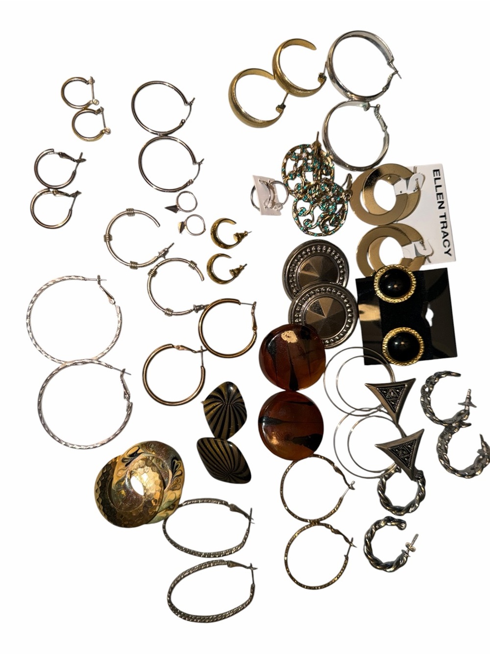 Mixed Metal and Tortoiseshell Earring Set‎